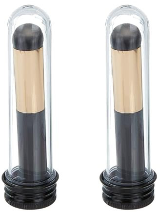 NICENEEDED 2 PZ Pennelli per Trucco per Correttore Labbra In Silicone, Strumenti per L'Applicatore Labbra Del Rossetto Lucidalabbra, Pennello per Trucco Labbra In Silicone Portatile A Testa Tonda