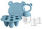 Zufio Grignoteuse bébé - sans BPA Tetine grignoteuse bébé 4M+ moule à glace au lait maternel conservation lait maternel - alimentateur de fruits en silicone (Blue)