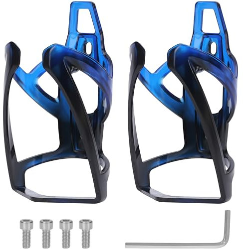 Belle Vous Blue Bicycle Water Bottle Holders (2 Pack) - Lightweight Bike Cages for Sports Drink Cups - Strong Holders for Road and Mountain Bikes