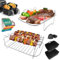 Air Fryer Accessories, 7 Pcs for Ninja Dual Air Fryer AF400UK AF451UK AF300UK & Tower T17088, Dual Silicone Air Fryer Liners & Gloves, Air Fryer Racks & Cheat Sheet Magnets Cooking Guide Booklet