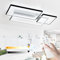 LED Deckenleuchte Dimmbar,Modern Wohnzimmerlampe mit Fernbedienung, Dimming Deckenlampe Lichtfarbe Helligkeit Farbwechsel Geometrisch Deckenbeleuchtung für Wohnzimmer Schlafzimmer (2 Rechteck 105cm)