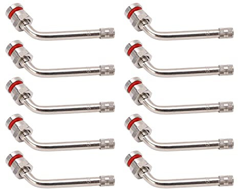 Lwuey LKW Ventilverlängerung Metall, 60° Winkel Reifen Ventil Adapter 90mm für Alcoa 22.5 zu 24.5 Räder TR545D Aluminium Reifenventilverlängerung für Auto Motorrad