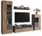 xonox.home Wohnzimmer Freno 4tlg. Set Wohnkombination Wohnwand Wohnzimmermöbel Wohnzimmerschrank Möbelkombination Wohnzimmerset in grau Nb.Absetzung Nox Oak Nb.