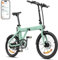 ENGWE E Bike mit APP-Ebike 36V 9.6Ah Akku bis zu 100km, E Bike Klapprad 250W Motor Max 25km/h, Elektrofahrrad 42Nm Drehmomentsensorik & Kohleriemen, E-Bike 3 Stufen-PAS Pendler für Stadt P20