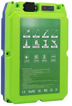 TGHY Gartengeräte Lithium-Akku, 48V 36V 24V Li-Ionen-Akku für Teepflücker, elektrischer Rasenmäher, Ersatzakku mit Ladegerät und Akkuanzeige,24v 30ah