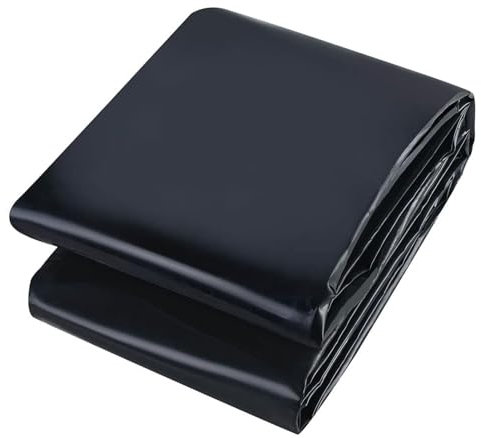 SOYDAN Doublure D’étang en HDPE de 20 Mil, Résistante Aux UV et Facile À Couper, Bache pour Bassin Noire pour Étang À Poissons ou Koi, Cascade, Fontaine, Jardinière de Lit(6.0x7.60m(20x25FT))