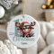 GRAZDesign Personalisierte Weihnachtskugel mit Namen Erstes Weihnachten mit Elch Christbaumkugel Keramik