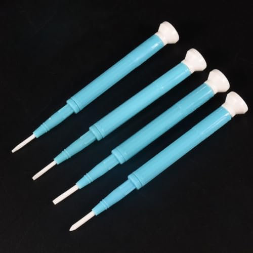 Uadme Plastic Screwdriver, 4Pcs Anti Static Insulated Ceramic Screwdriver for Circuit Adjustment, Small Precision Cross Slotted Screw Driver Set for Electronics(1.3/1.8/2.6/2 mm) ﻿