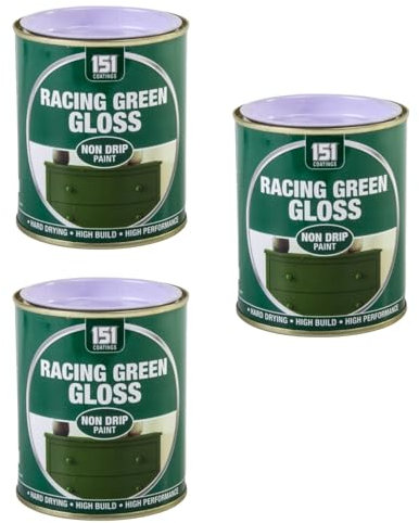 SDMAX Racing Green Non-Drip Paint, Durable And Gloss Finish, Vibrant Colour, Hard Drying, Non-Cracking, Easy To Use, Long Lasting Performance, Interior And Exterior Use, 300ml (3pcs)