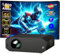 Vidéoprojecteur 4K, Unicview K5000, 1800 ANSI lumens, projecteur home cinéma et projecteur de présentation avec Android, mise au point motorisée, Keystone 4D, zoom numérique, HDMI, USB-A, USB-C, port
