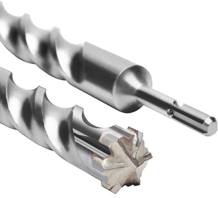 SDS Plus Bohrer 30mm x 310mm mit 6-Hartmetall Schneiden, Betonbohrer Ideal zum Bohren in Stein,Naturstein,Beton,Ziegelmauerbetonbohrer