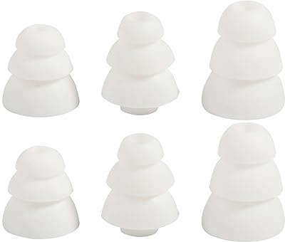 Replacement Triple Flange Ear Tips Earbuds Silicone Pads For In Ear Headphones In-Ear Hole 4.0mm