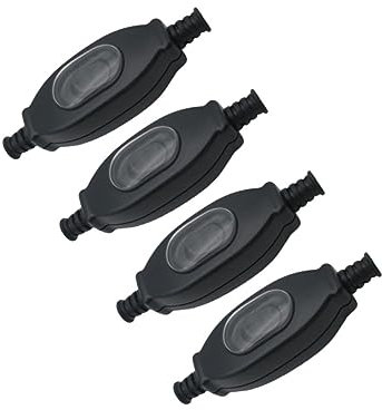 SHINEOFI Interruptor Ip65 250v 3A Doble Accesorios Práctico Material Duradero Uso Hogar y Exterior 4 Piezas