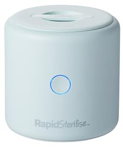 Nuby RapidSterilise Portable UV Baby Steriliser for Nuby Rapid Cool - 70 Uses per Charge, Auto Shut-Off, Kills 99.9% Bacteria in 1 Minute, USB Charging (Blue)