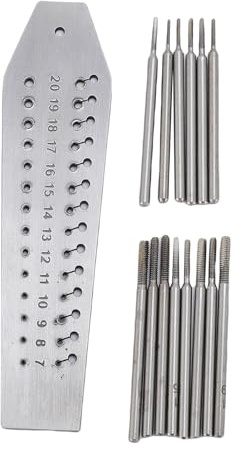 TARSHYRY 36-Loch-Uhrmacher-Gewindeschneidset, Edelstahl-Mikro-Gewindeschneidset für die Uhrenreparatur, mit Schraubplatte und Gewindebohrern für Juweliere und Techniker