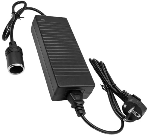 Adaptador de Corriente para Coche, Transformador 12V 10A, Adaptador Mechero Coche, Convertidor CA a CC 120W Fuente de Alimentación para Aspiradora para Nevera Portátil, Aspirador Coche, Frigorífico