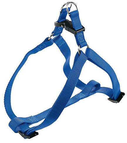 Ferplast Hundegeschirr Grosse Hunde Easy L, verstellbares Hundegeschirr, einfach zu tragen, 54–78 cm. Blau