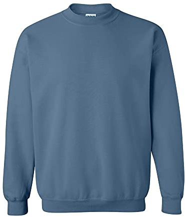 GILDAN Men's 50/50 Adult Crewneck Sweatshirt, Blue (Indigo Blue), S UK