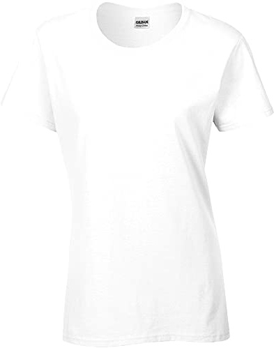 Gildan Ladies/Womens Heavy Cotton Missy Fit Short Sleeve T-Shirt (2XL) (White)
