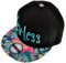 ZLYC Snapback Cap Hiphop Baseball Cap Stickerei Blumen Größenregulierbar Kappe (Blau),Gr. Einheitsgröße