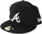 New Era Atlanta Braves MLB Black Base Black White 59Fifty Basecap - 8-64cm (XXL)