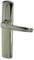 DT 2000 204010 Poignées de porte sur plaque Blois zamak sur acier chrome sans trou 165