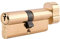 Yale PKMT3030-PB - Cylindre KM Superior Euro 1 Star - Tour à pouce - 30/30 (90 mm) / 30:10:30 - Finition laiton - Haute sécurité - 2 cylindres