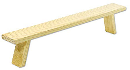 Dekohelden24 Holz-Schwibbogenbank, ca. 60 x 7 x 10 cm, Natur