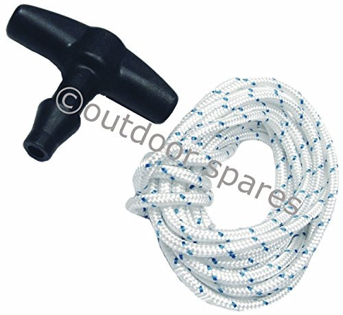 Rocwood Outdoor Spares Petrol Lawn Mower Starter Handle With 2m Of Starter Cord Suit Suffolk, Qualcast
