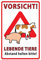 Blechschild Vorsicht lebende Tiere Bitte Abstand halten Deko Geschenk Schild