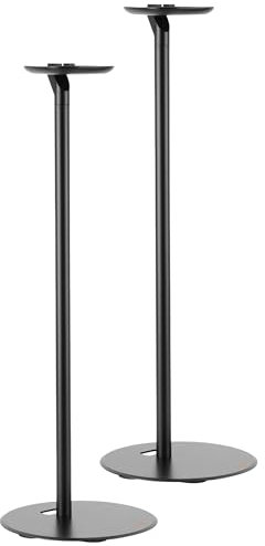 Mywall Stand for Speakers HS18L, Speaker Stand Compatible with SONOS ONE, Play:1, SONOS ONE SL Speakers, Box Holder with Cable Management and Mounting Material, Set of 2, Black