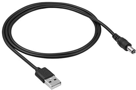 AKYGA AK-DC-01 USB DC Kabel Stecker 5.5x2.1mm Adapter 5V Ladekabel 80cm (Stromkabel mit USB A Stecker auf einer Seite und DC 5.5 x 2.1 mm Stecker auf der anderen Seite)