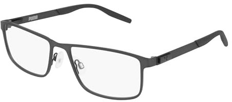 PUMA Brillengestell (Modell PU0256O-002) für Herren, Rechteckig, gefertigt aus Metall (inklusive Brillenetui)
