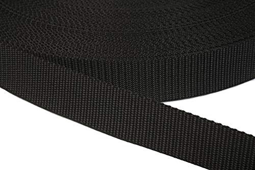 PP Gurtband 40mm breit aus Polypropylen, 1.2mm Stark in 41 Farben 41 - schwarz 6 Meter