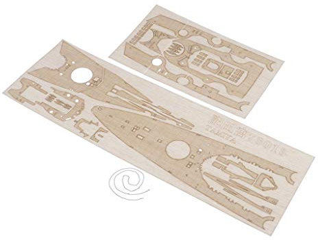 dailymall 1/350 German Bismarck Battleship Holzdeck Modellbausätze Teile