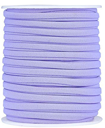 Craftdady 65.6FT / Rolle Gummiband 5mm Breite Trim Spandex Schnur Geflochtene elastische Schnur Schnur zum Nähen Stricken DIY Handwerk Lila