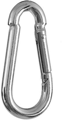 5 Stück Feuerwehr Karabinerhaken 70 x 7 aus Stahl/Edelstahl A 4 - Karabiner mit hoher Traglast bis 180 kg - galvanisch verzinkte Feuerwehrkarabiner