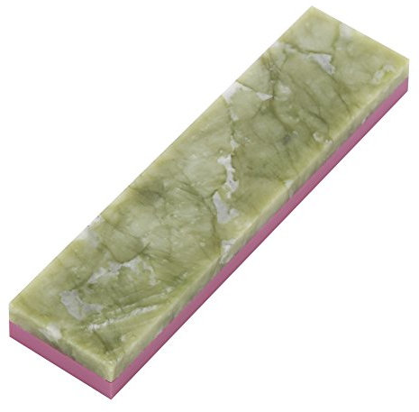 Pietra per affilare, 1pc Lama per affilare il rasoio Pietra antiscivolo Strumento per lucidare la pietra per affilare Due lati 10000# 3000# Grana(Verde chiaro)