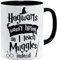 OM3® Hogwarts wasn't hiring so I teach muggles instead Kaffee-Tasse | Keramik Becher | 11oz 325ml | Beidseitig Bedruckt | Schwarz