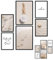 Poster 6er Set Beidseitige Bilder - Stilvolle Home Deko für Schlafzimmer und Wohnzimmer | Poster Vintage Set Traumfänger Boho A3 | A4 (Sand Beige, A4 | A5)