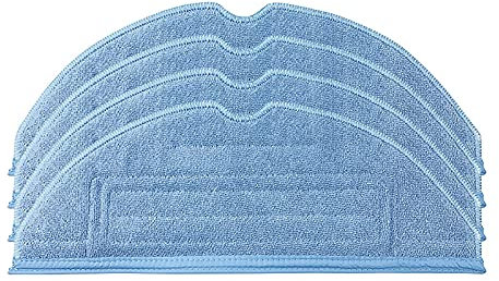 MODJUEGO Replacement Cloth Mop Wipes Rag Side Brush Mop Cleaning Head Pad for Roborock T7S Plus S7 Sweeping Robot Accessories (4 rags)