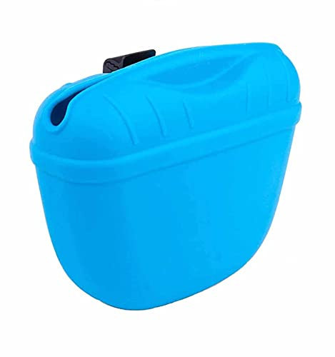 DDSHUN Silicone Dog Treat Pouch, Clip on Portable Training Container, Convenient Magnetic Buckle Closing and Waist Clip, BPA Free for Pet Training Walking