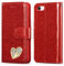 QLTYPRI Hülle für iPhone 7/8/SE 2020/SE 2022, Glitzer Handyhülle PU Ledertasche TPU Etui Handschlaufe Kartenfach mitLiebe Herz Diamond Flip Schutzhülle für iPhone 7/8/SE 2020/SE 2022 5G - Rot