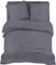 Utopia Bedding - Housse de Couette 200x200cm, Drap Housse 140x200cm et Taies d'oreiller 80x80cm - Microfibre brossée Polyester Douce (Gris)
