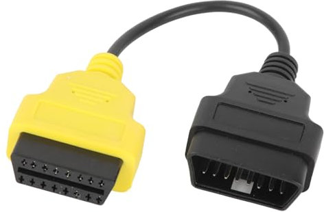 Cavo Diagnostico OBD2, Adattatore per Cavo Diagnostico per Auto Professionale con Connettore Giallo Abs Durevole Può Sostituzione Adattatore Cavo Lettore Codice Errore OBD2 per Fiat Ecu Scan Tool