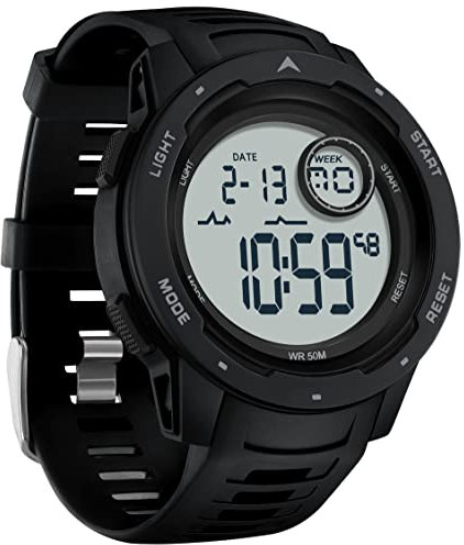 findtime Militär Uhr Herren Digitaluhr Outdoor Sportuhr Tactical Watch 5 ATM Wasserdicht Uhren Männer Jungen 12/24H Wecker Alarm LED Stoppuhr Armbanduhr Kalender Countdown Datum Military Watch