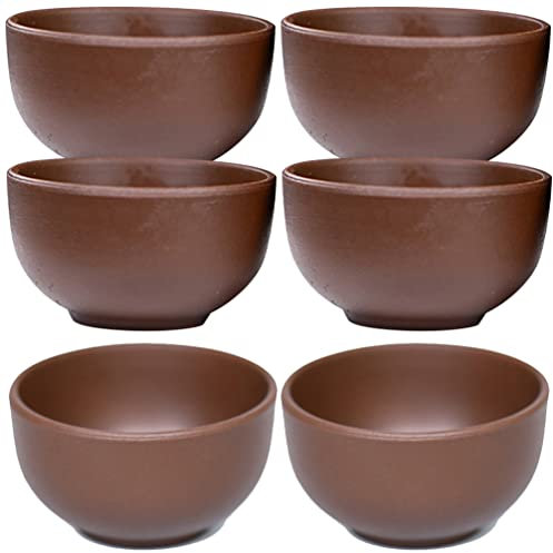 BESTonZON Verkostungsbecher 6st Chinesische Teetassen Aus Ton Chinesische Zisha Teetassen Weihnachts- Teetasse Aus Keramik Zarte Tasse Lila Ton Konzentrieren Büro Asien
