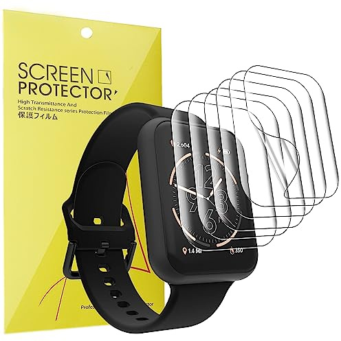 Blueshaweu Displayschutzfolie für iTouch Air 4 46 mm Smartwatch, volle Abdeckung, TPU, transparent, kompatibel mit iTouch Air 4 Smartwatch, 46 mm, Jillian Michaels Edition, 6 Stück
