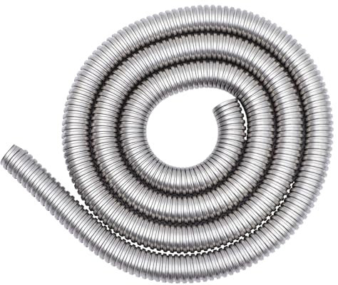 Hemobllo Kabelschutz - 3 Meter Kabelschutz Kabelbaumschlauch Flexibler Kabelkanal Kabelschutzschlauch Edelstahl Kabelhülse Kabelmanagement Drahtschutzschlauch, Ø 32mm Innen