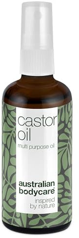 Aceite de Ricino (100 ml) | Con Aceite de Árbol de Té | Aceite Orgánico Multiusos para el Crecimiento de Pestañas, Cejas y Cabello. Hidratante para Piel Seca en Cuerpo y Cuero Cabelludo.